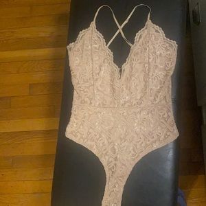 Lace mesh bodysuit